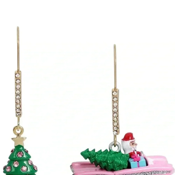 Betsy Johnson Jingle Bell Bling Santa Clause & Christmas Tree Mismatched . - Picture 10 of 10